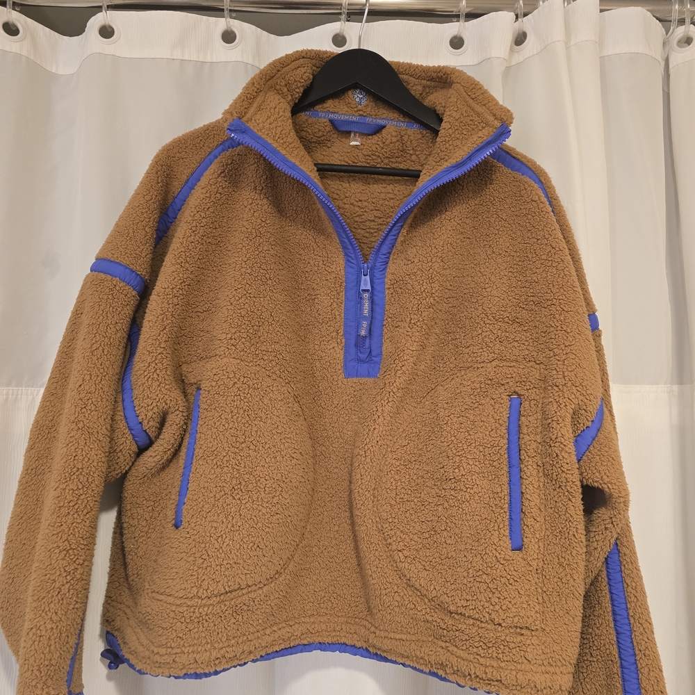 FP Movement by Free People Mountain High half zip pull over in Brown and Purple - Picture 2 of 5